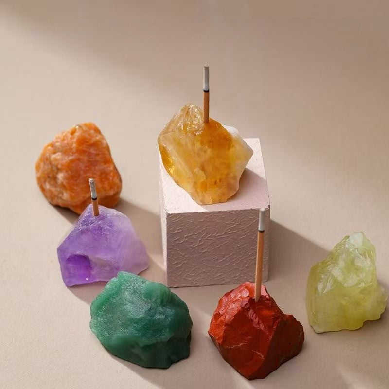 Raw Crystal Incense Holder