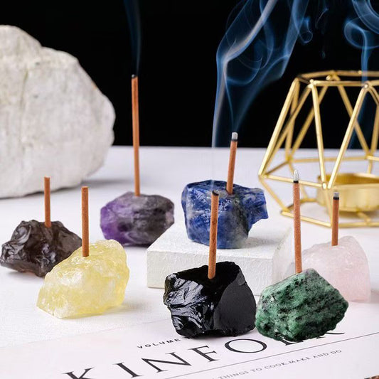 Raw Crystal Incense Holder